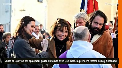 Obsèques de Guy Marchand : sa dernière femme, la jeune Adelina, abattue et proche de son fils Jules