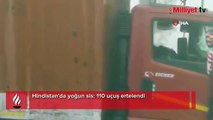 Hindistan'da yoğun sis! Göz gözü görmedi, uçuşlar ertelendi