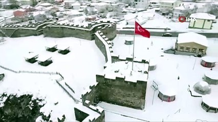 Tarihi kale havadan görüntülendi