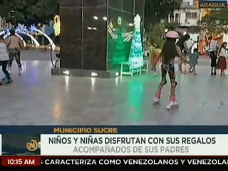 Aragüeños disfrutan de las plazas y parques en un ambiente de alegría por la llegada del Niño Jesús