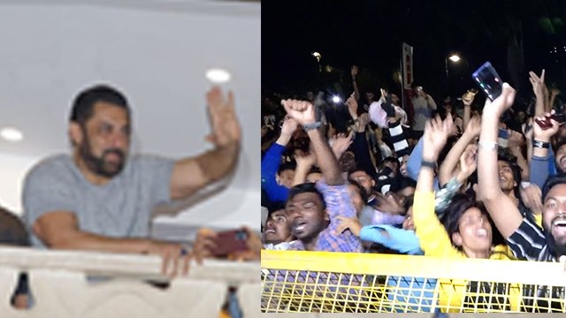 Salman Khan 58th Birthday Waves Hand At Fans FULL VIDEO, Galaxy Apartment Balcony....