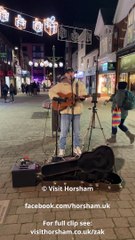 Busker Zak Williams has been wowing residents in Horsham