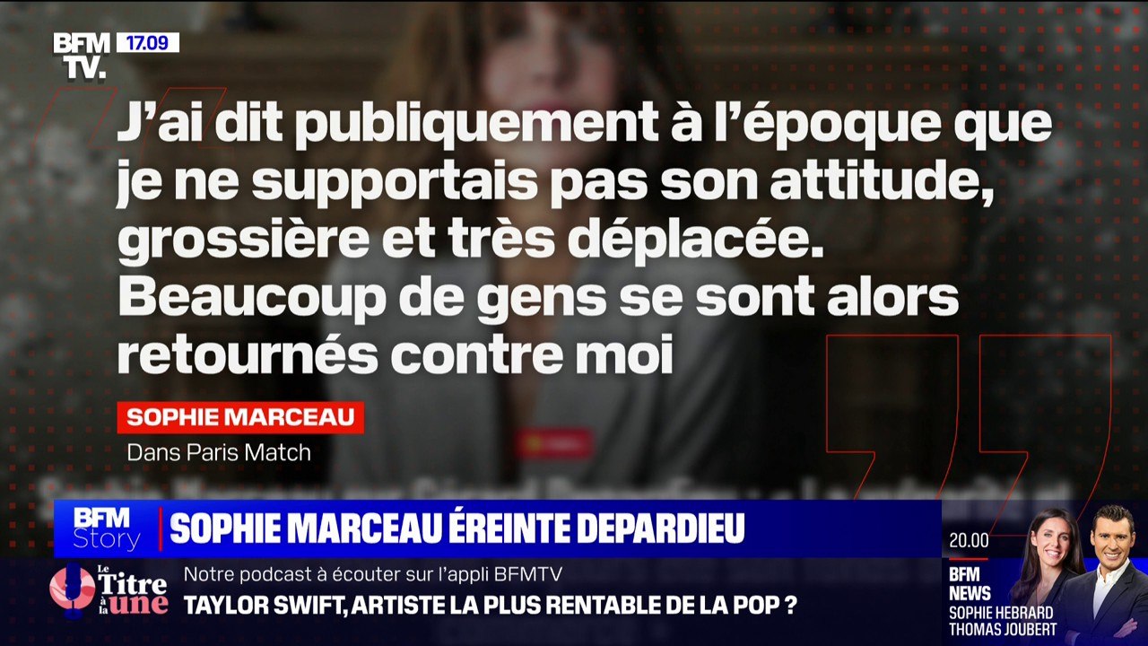 Sophie Marceau sur Gérard Depardieu: "J'ai dit publiquement à l'époque que je ne supportais pas son attitude grossière et très déplacée"