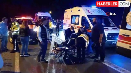 Çorlu'da panelvan minibüs ile otomobilin karıştığı kaza: 5 yaralı