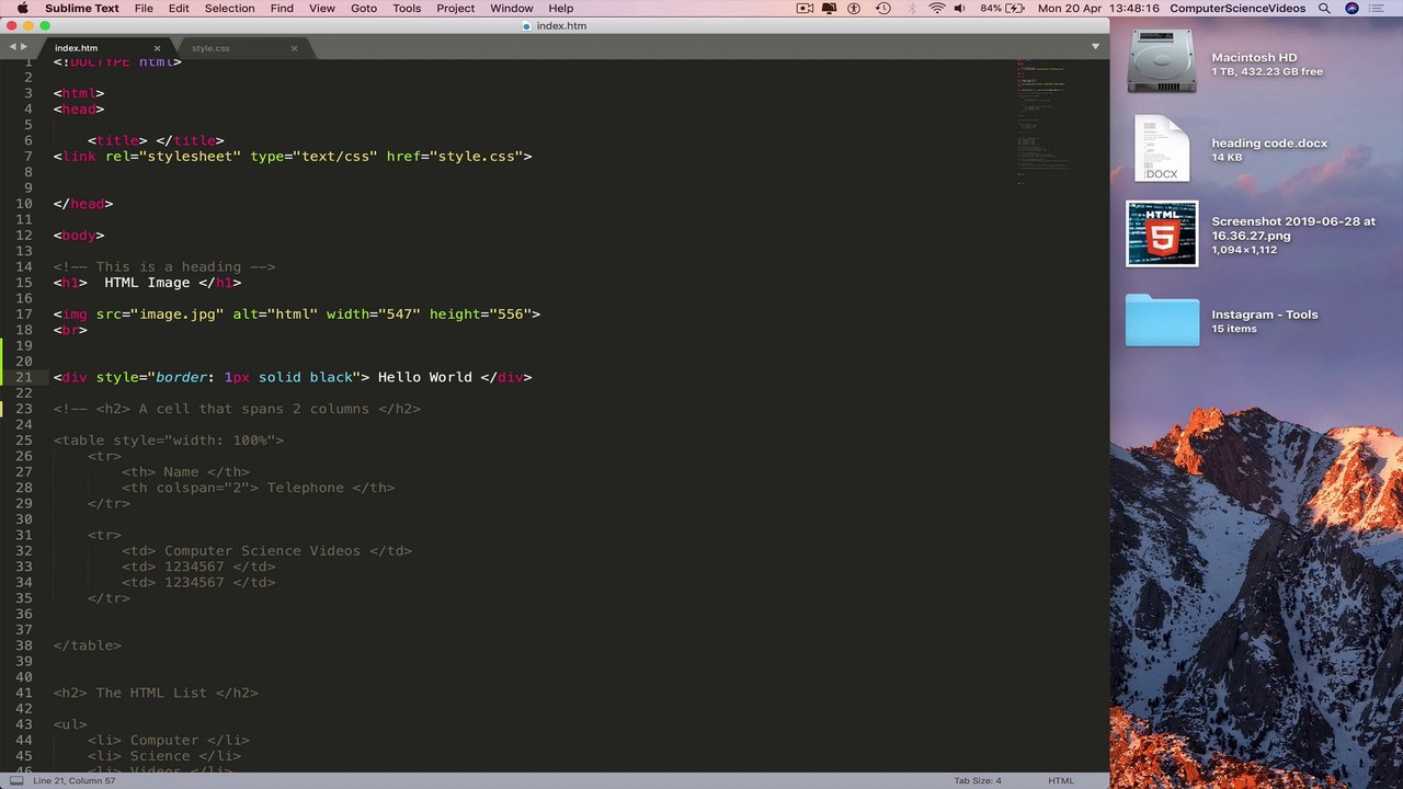 How to INSERT Block Level Elements to Your HTML Website - Basic Tutorial