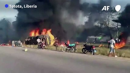 UGC: Gas tanker explosion kills at least 15 in Liberia