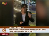 Vpdta. Ejec. Delcy Rodríguez se solidariza con el pueblo palestino y hace un llamado a la conciencia