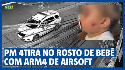 Vídeo: PM atira em rosto de bebê de 1 ano com arma de airsoft, em SP