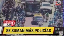 El incidente vial que generó los incidentes sobre avenida Corrientes