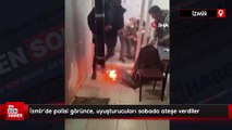 İzmir’de polisi görünce, uyuşturucuları sobada ateşe verdiler