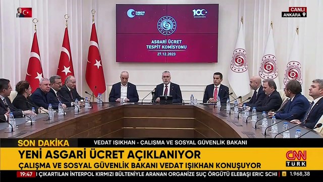 Son dakika! Yeni yılda geçerli olacak asgari ücret 17 bin 2 lira oldu
