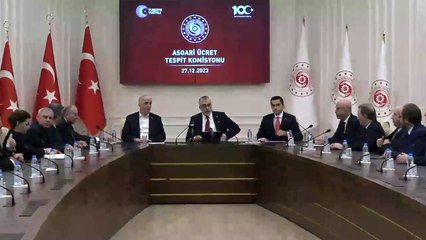 Çalışma ve Sosyal Güvenlik Bakanı Prof. Dr. Vedat Işıkhan Asgari Ücret Toplantısı