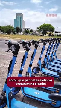 Patinetes elétricos brotam nas ruas centrais de Itajaí