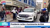 López Obrador recibe a funcionarios de Estados Unidos en Palacio Nacional