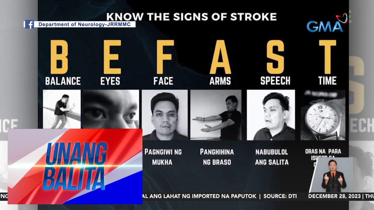 DOH: Tandaan ang "Be Fast" para sa mga senyales ng stroke | UB