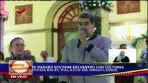 Pdte. Nicolás Maduro sostiene encuentro con cultores y científicos en el Palacio de Miraflores