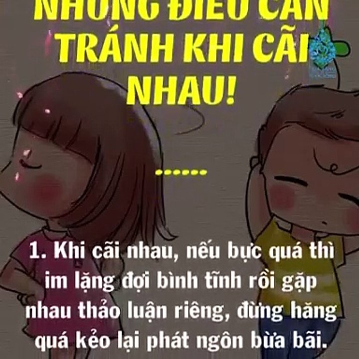 Khi cãi nhau hãy nhớ đến những điều này..!