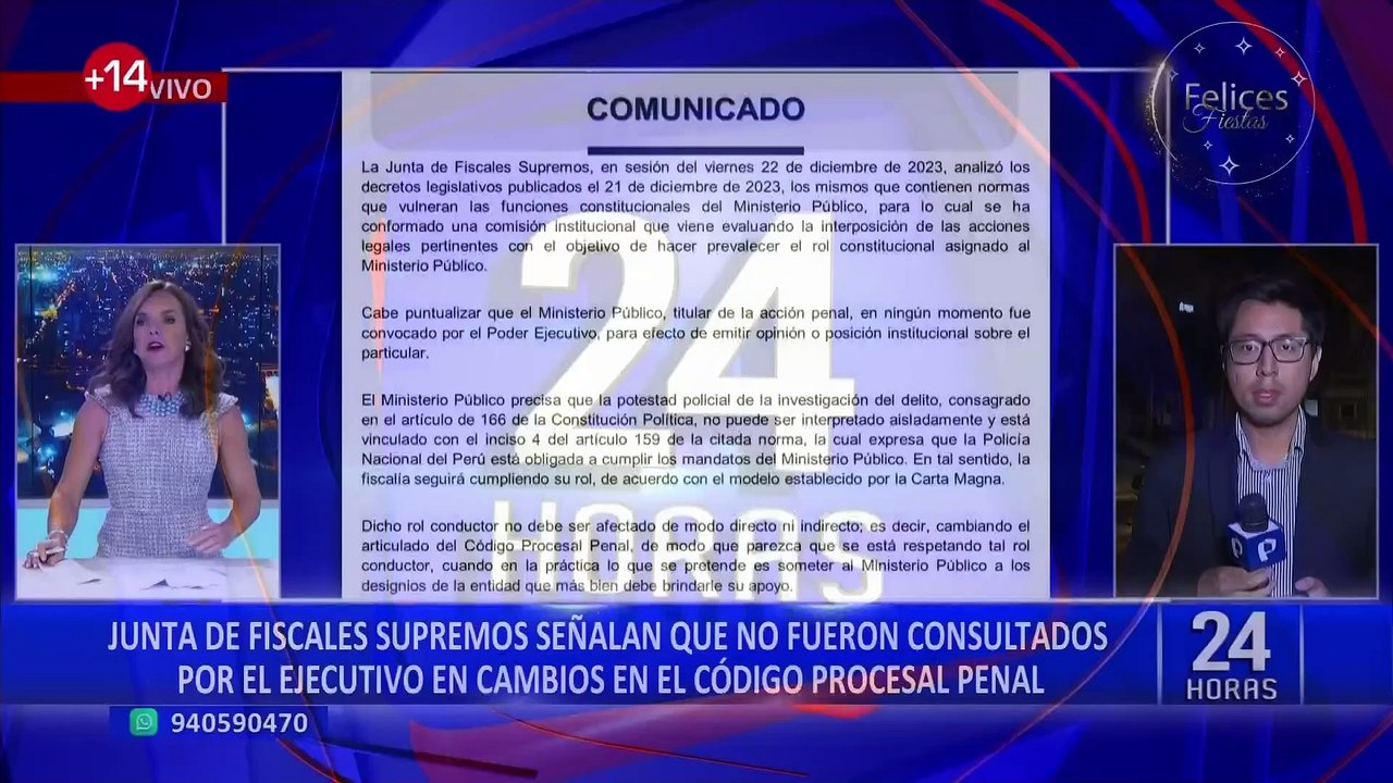 Fiscalía evalúa acciones legales contra decreto que permite a la PNP investigar sin presencia de fiscal