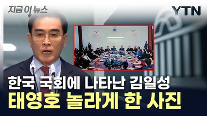 北 '김일성' 얼굴이 떡하니...태영호, 국회 전시된 사진 지적 [지금이뉴스] / YTN