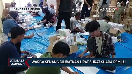 Warga Senang Dilibatkan Lipat Surat Suara