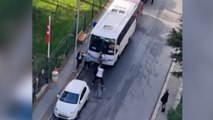 İstanbul'da komşuların duba kavgası kamerada