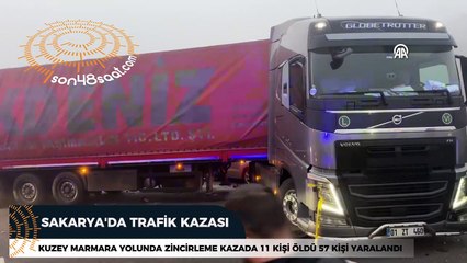 Kuzey Marmara Otoyolu'nda zincirleme kazada 10 kişi öldü, 57 kişi yaralandı