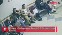 Boğazına şeker kaçan çocuk doktorun Heimlich manevrasıyla kurtuldu