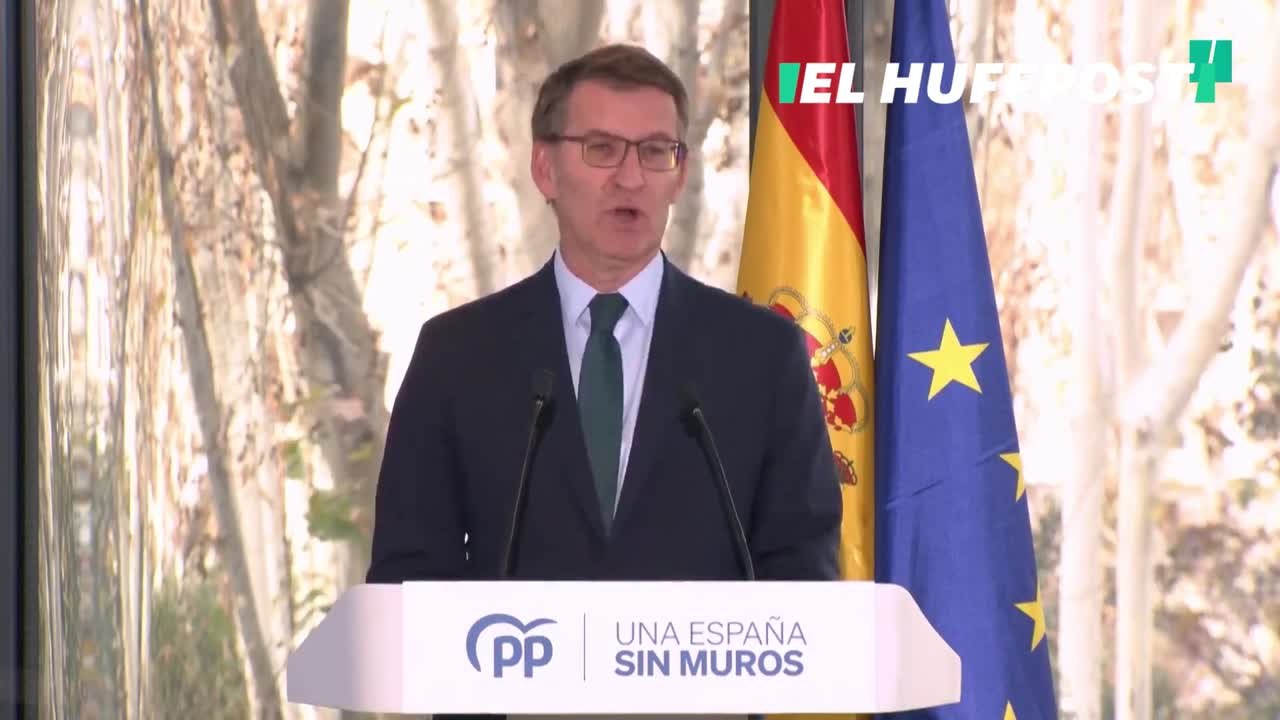Feijóo: "Esta moción de censura (en Pamplona) es el pacto encapuchado de Otegui y de Sánchez"