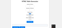 how to use table html generator tool with custom design through html generator of Hightechsgyan