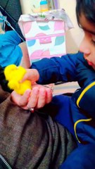 Cute Baby With Chick |