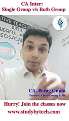 ca inter single group & both group short