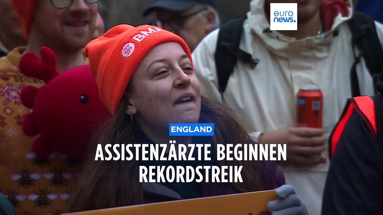 Assistenzärzte in England haben Rekordstreik begonnen