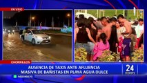 Chorrillos: bañistas con problemas para regresar a sus viviendas por falta de taxis