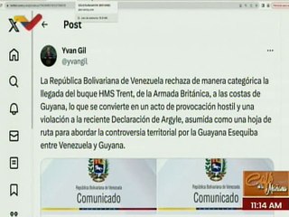 Gobierno Nacional rechaza llegada del Buque HMS Trent de la Armada Británica a las costas de Guyana
