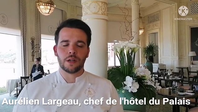 Hôtel du Palais à Biarritz : Le chef étoilé, Aurélien Largeau poussé dehors après des photos d'un apprenti attaché nu en cuisine, avec une pomme dans la bouche et une carotte dans les fesses