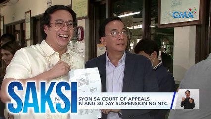SMNI, nagpetisyon sa Court of Appeals para baligtarin ang 30-day suspension ng NTC | Saksi