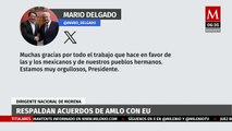 Legisladores de Morena respaldan acuerdos de AMLO con funcionarios de EU