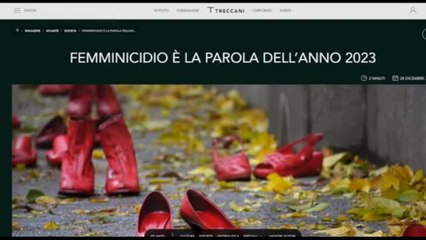 Femminicidio è la parola dell'anno secondo Treccani