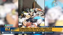 Carabayllo: denuncian que camiones del municipio arrojan basura en zona urbana