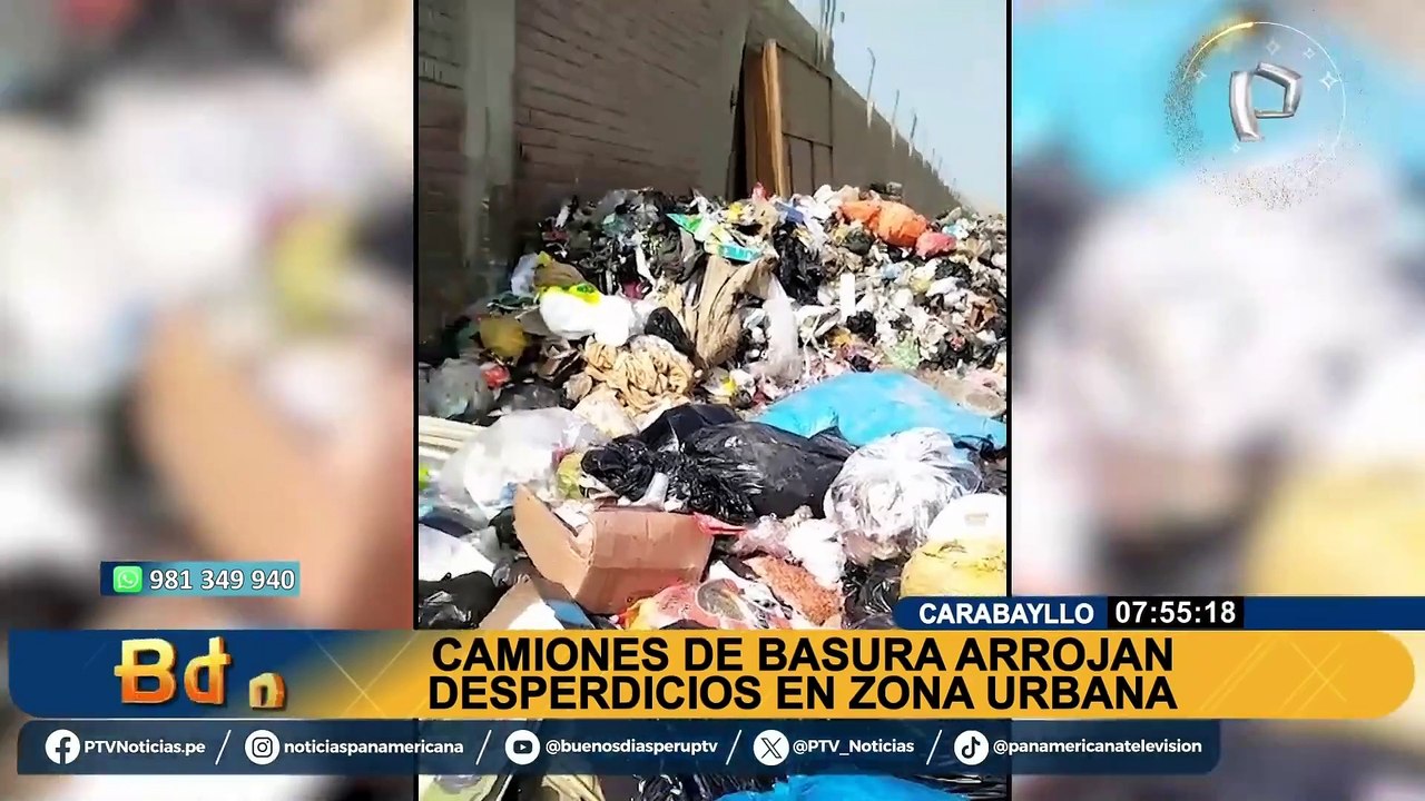 Carabayllo: denuncian que camiones del municipio arrojan basura en zona ...
