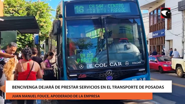 Bencivenga dejará de prestar servicios en el transporte de Posadas