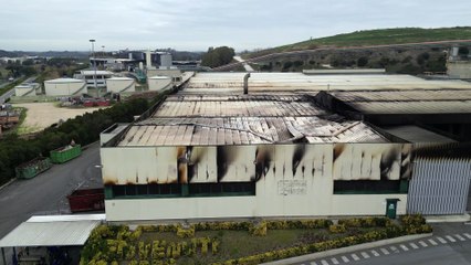 Vista dal drone: Malagrotta dopo l'incendio al Tmb