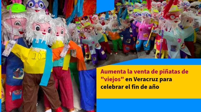 Aumenta la venta de piñatas de viejos en Veracruz para celebrar el fin de año
