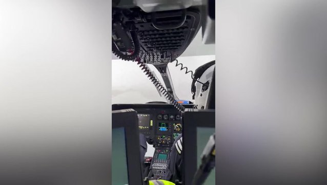 Storm Gerrit: Helicopter pilots buffeted about cockpit through heavy winds