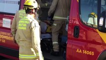 Motociclista quebra clavícula em acidente com caminhão no Trevo Cataratas