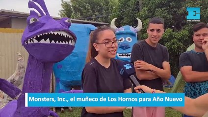 Monsters, Inc., el muñeco de Los Hornos para Año Nuevo