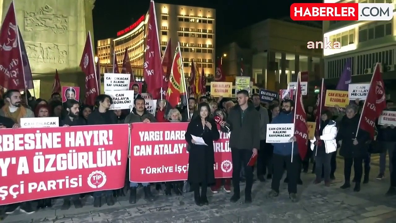 Tip'ten Ankara'da "Can Atalay'a Özgürlük" Eylemi: "Mahkemenin Uygulama Zorunluluğu Bulunan Aym Kararı Karşısındaki Bu Tutumu Aleni Bir Suçtur.