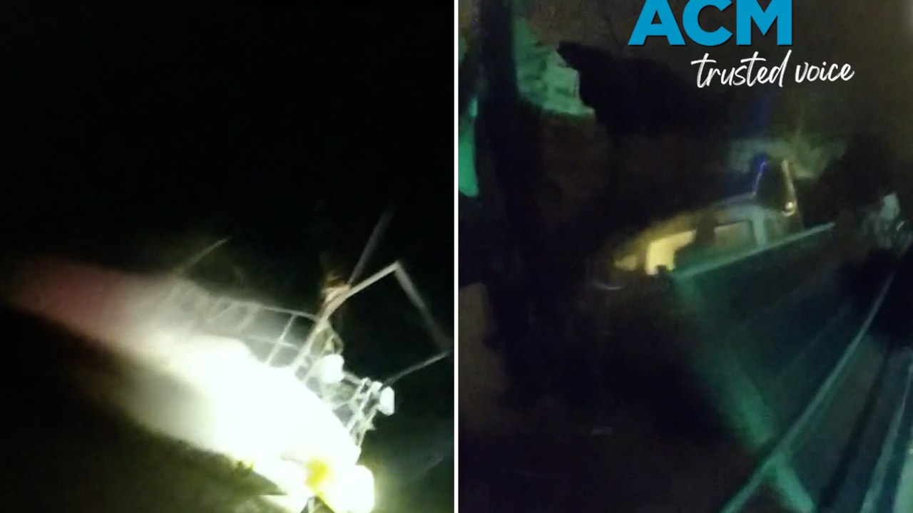 Police rescue two from capsized yacht during heavy storms