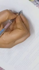 Drawing Mickey Mouse's face with a ballpoint pen is easy and quick.