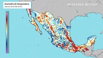 Anomalías térmicas muy por debajo de lo normal en México